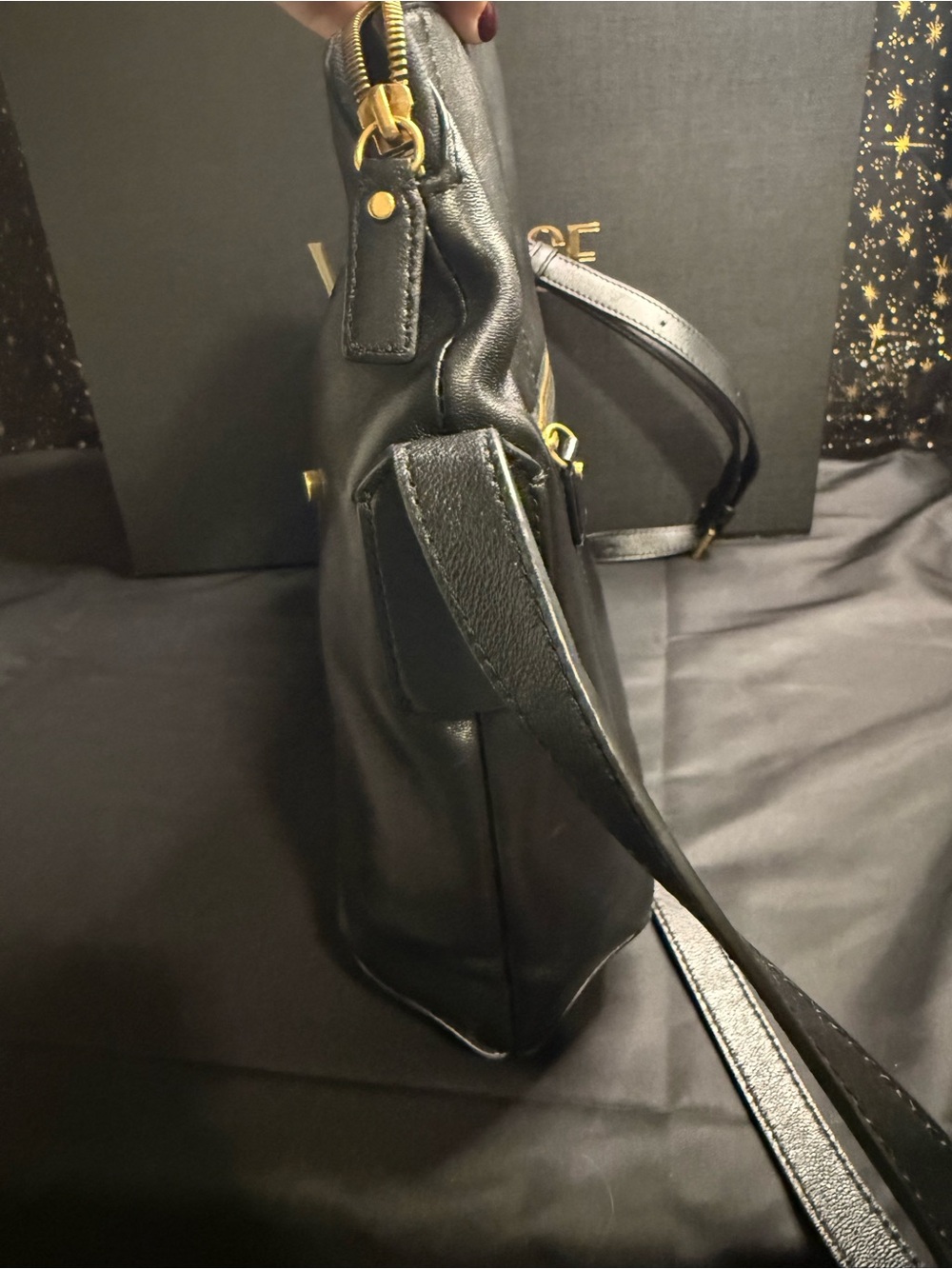 Versace Lou Nappa Shoulder Bag - Picture 7 of 13